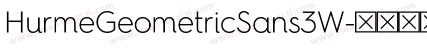 HurmeGeometricSans3W字体转换