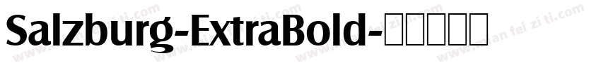 Salzburg-ExtraBold字体转换