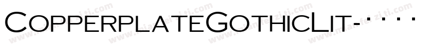 CopperplateGothicLit字体转换