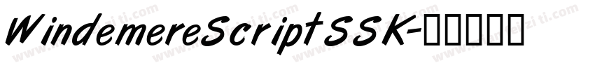WindemereScriptSSK字体转换