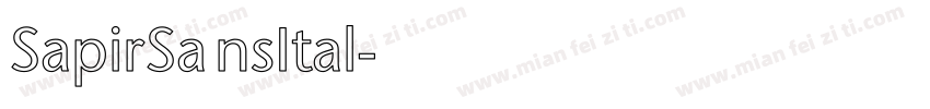 SapirSansItal字体转换