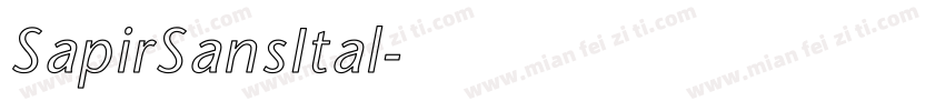 SapirSansItal字体转换