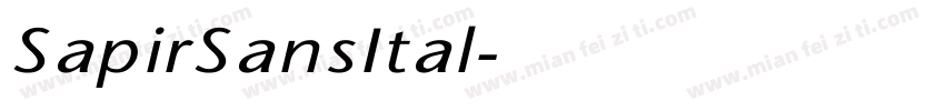 SapirSansItal字体转换
