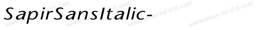 SapirSansItalic字体转换