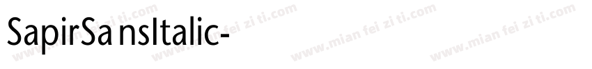 SapirSansItalic字体转换