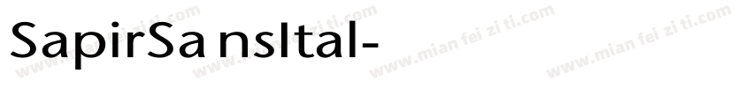 SapirSansItal字体转换