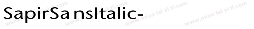 SapirSansItalic字体转换