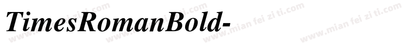 TimesRomanBold字体转换