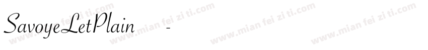 SavoyeLetPlain字体字体转换