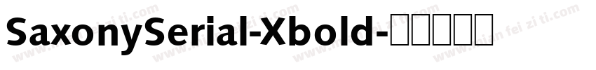 SaxonySerial-Xbold字体转换