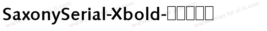 SaxonySerial-Xbold字体转换
