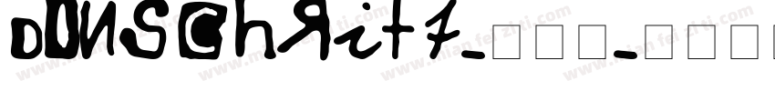 DINSchrift-中西方字体转换