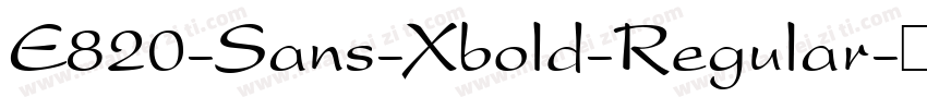 E820-Sans-Xbold-Regular字体转换
