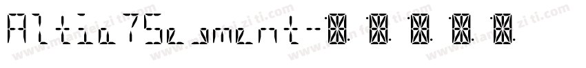 Altia7Segment字体转换