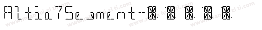 Altia7Segment字体转换