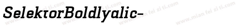 SelektorBoldlyalic字体转换