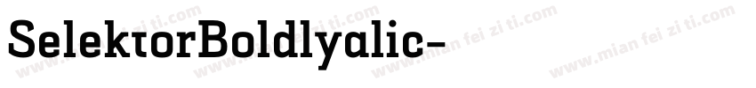 SelektorBoldlyalic字体转换