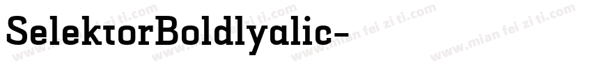 SelektorBoldlyalic字体转换