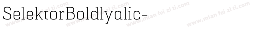 SelektorBoldlyalic字体转换