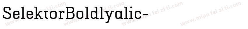 SelektorBoldlyalic字体转换