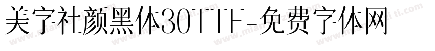 美字社颜黑体30TTF字体转换