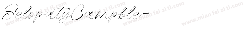 SelopatyCampble字体转换