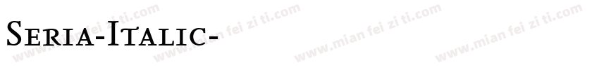 Seria-Italic字体转换