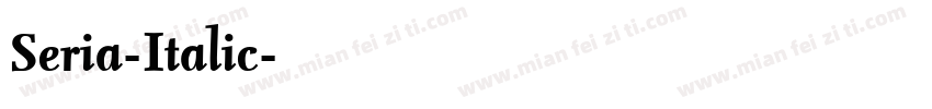 Seria-Italic字体转换