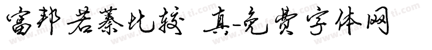 富邦若蓁比较認真字体转换