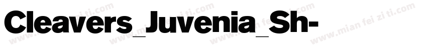 Cleavers_Juvenia_Sh字体转换