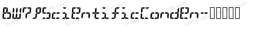 BW7pScientificConden字体转换