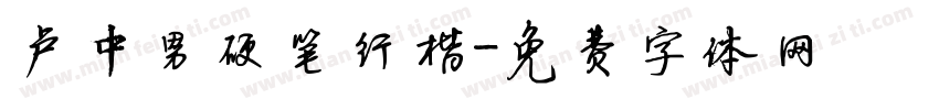 卢中男硬笔行楷字体转换