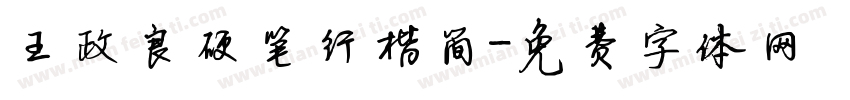 王政良硬笔行楷简字体转换