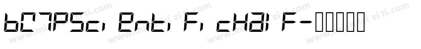 BW7pScientificHalf字体转换