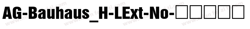 AG-Bauhaus_H-LExt-No字体转换