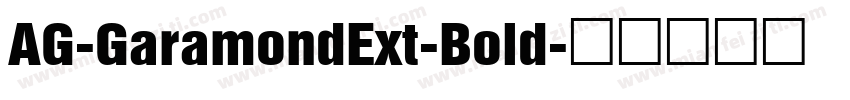 AG-GaramondExt-Bold字体转换
