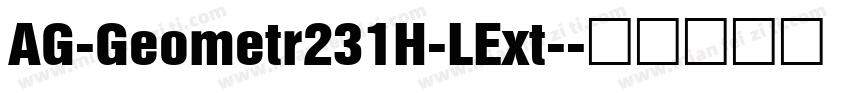 AG-Geometr231H-LExt-字体转换