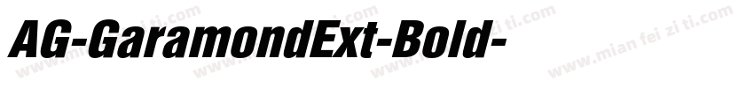 AG-GaramondExt-Bold字体转换