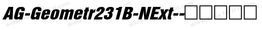 AG-Geometr231B-NExt-字体转换
