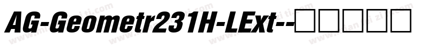 AG-Geometr231H-LExt-字体转换