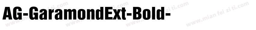 AG-GaramondExt-Bold字体转换