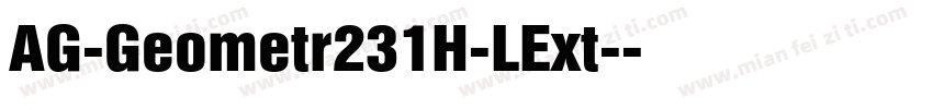 AG-Geometr231H-LExt-字体转换