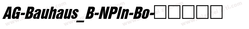 AG-Bauhaus_B-NPln-Bo字体转换