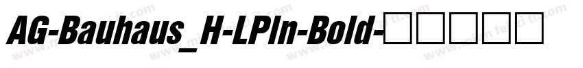 AG-Bauhaus_H-LPln-Bold字体转换