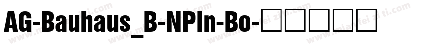 AG-Bauhaus_B-NPln-Bo字体转换