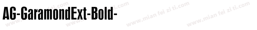 AG-GaramondExt-Bold字体转换