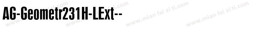 AG-Geometr231H-LExt-字体转换