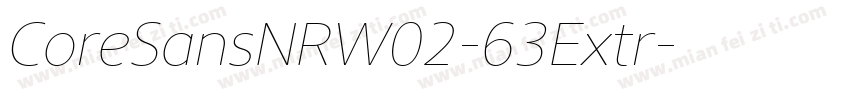 CoreSansNRW02-63Extr字体转换