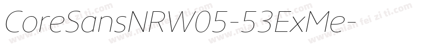 CoreSansNRW05-53ExMe字体转换