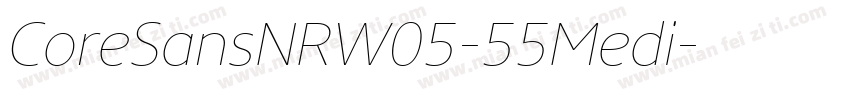 CoreSansNRW05-55Medi字体转换